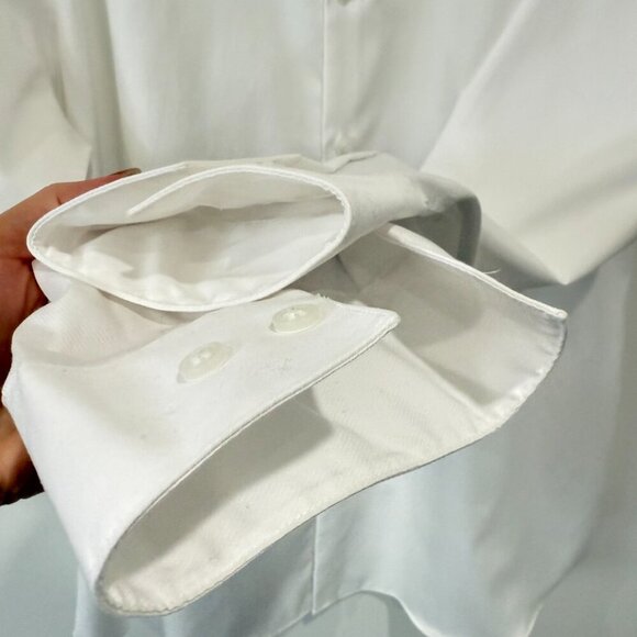 Calvin Klein Extreme Slim Fit White Tailored Button-Up Shirt Size 17.5 - Picture 6 of 17